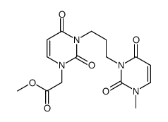1(2H)-Pyrimidineacetic acid, 3-(3-(3,6-dihydro-3-methyl-2,6-dioxo-1(2H )-pyrimidinyl)propyl)-3,4-dihydro-2,4-dioxo-, methyl ester structure