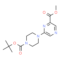 methyl 6-(4-(tert-butoxycarbonyl)piperazin-1-yl)pyrazine-2-carboxylate Structure