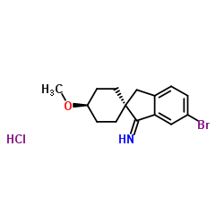 (1r,4r)-6'-bromo-4-methoxyspiro[cyclohexane-1,2'-inden]-1'(3'H)-imine hydrochloride Structure