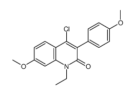 4-chloro-1-ethyl-7-methoxy-3-(4-methoxyphenyl)quinolin-2-one Structure
