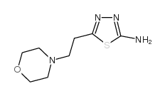 5-[2-(4-吗啉基)乙基]-1,3,4-噻二唑-2-胺结构式