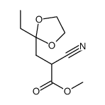 methyl 2-cyano-3-(2-ethyl-1,3-dioxolan-2-yl)propanoate Structure