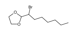 2-(1-bromoheptyl)-1,3-dioxolane结构式