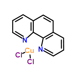 二氯(1,10-菲咯啉)铜(II)结构式