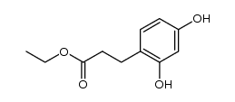 ethyl 3-(2,4-dihydroxyphenyl)propionate结构式