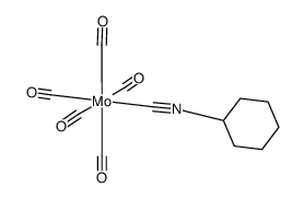 molybdenum pentacarbonyl cyclohexyl isocyanide Structure