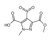 5-methoxycarbonyl-2-methyl-4-nitropyrazole-3-carboxylic acid Structure