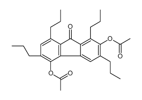 (5-acetyloxy-9-oxo-1,3,6,8-tetrapropylfluoren-2-yl) acetate结构式