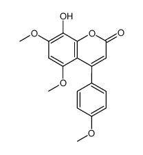4-(4-Methoxyphenyl)-5,7-dimethoxy-8-hydroxy-2H-1-benzopyran-2-one picture
