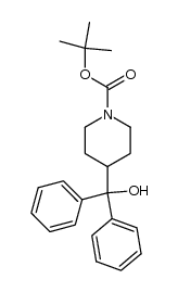 N-(tert-butoxycarbonyl)-4-[hydroxy(diphenyl)methyl]piperidine结构式