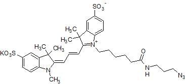 磺酸基-Cy3 叠氮化物 三乙胺盐结构式