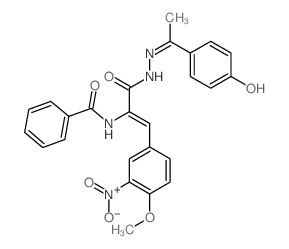 N-[2-(4-methoxy-3-nitro-phenyl)-1-[[1-(4-oxo-1-cyclohexa-2,5-dienylidene)ethylamino]carbamoyl]ethenyl]benzamide结构式