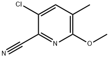 3-Chloro-6-Methoxy-5-Methylpyridine-2-Carbonitrile Structure