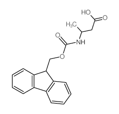 3-((((9H-芴-9-基)甲氧基)羰基)氨基)丁酸结构式