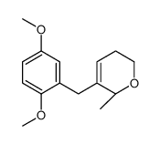 (6S)-5-[(2,5-dimethoxyphenyl)methyl]-6-methyl-3,6-dihydro-2H-pyran结构式