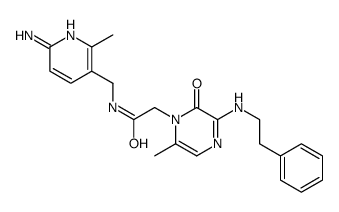 N-[(6-amino-2-methylpyridin-3-yl)methyl]-2-[6-methyl-2-oxo-3-(2-phenylethylamino)pyrazin-1-yl]acetamide结构式