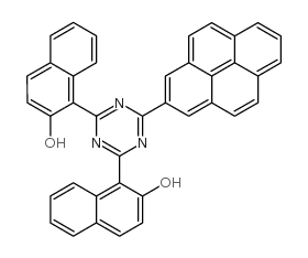 1,1'-[6-(pyren-2-yl)-1,3,5-triazine-2,4-diyl]bis(2-naphthol) Structure