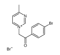 1-(4-bromophenyl)-2-(4-methylpyrimidin-1-ium-1-yl)ethanone,bromide Structure