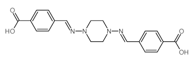 4-[[4-[(4-carboxyphenyl)methylideneamino]piperazin-1-yl]iminomethyl]benzoic acid结构式
