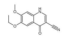 6-乙氧基-1,4-二氢-7-甲氧基-4-氧代-3-喹啉甲腈结构式