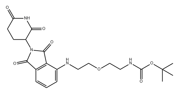 Thalidomide-4-NH-PEG1-NH-Boc Structure