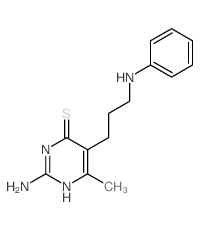 4(3H)-Pyrimidinethione,2-amino-6-methyl-5-[3-(phenylamino)propyl]- picture