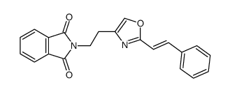 2-(2-{2-[(E)-2-Phenylethenyl]oxazol-4-yl}ethyl)-1H-isoindol-1,3(2H)-dione结构式