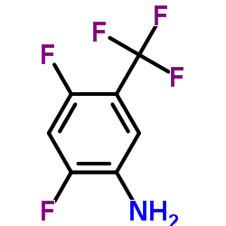 2,4-二氟-5-(三氟甲基)苯胺结构式