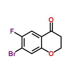 7-溴-6-氟苯并吡喃-4-酮结构式