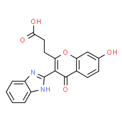 3-(3-(1H-benzo[d]imidazol-2-yl)-7-hydroxy-4-oxo-4H-chromen-2-yl)propanoic acid结构式