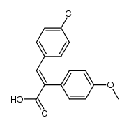 (E)-3-(4-chlorophenyl)-2-(4-methoxyphenyl)acrylic acid Structure