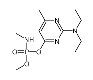 N-Methylamidophosphoric acid O-methyl O-(2-diethylamino-6-methyl-4-pyrimidinyl) ester structure