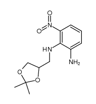 N1-((2,2-dimethyl-1,3-dioxolan-4-yl)methyl)-6-nitrobenzene-1,2-diamine结构式