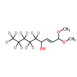 反式-4-羟基-2-壬烯醛二甲基缩醛-D11结构式