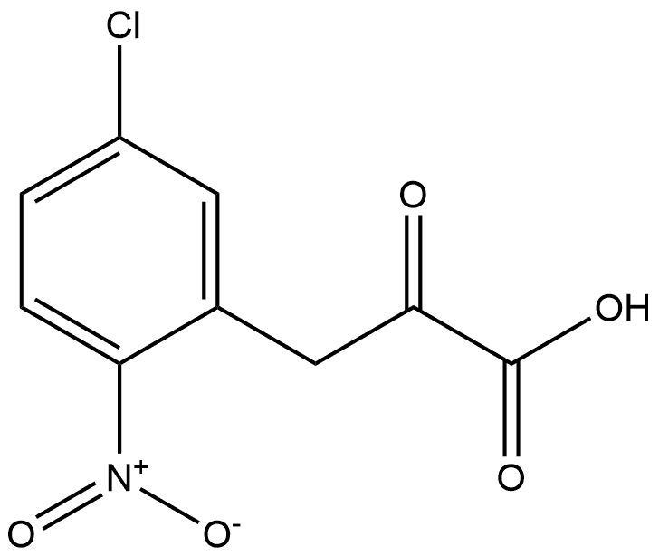 Benzenepropanoic acid, 5-chloro-2-nitro-α-oxo-结构式