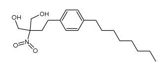 2-nitro-2-(4-octylphenethyl)propane-1,3-diol结构式