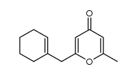 2-(1-cyclohexenylmethyl)-6-methyl-4H-4-pyranone Structure
