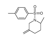 (2S)-2-methyl-5-methylidene-1-(4-methylphenyl)sulfonylpiperidine结构式