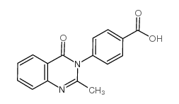 4-(2-甲基-4-氧代-4H-喹唑啉)-苯甲酸结构式