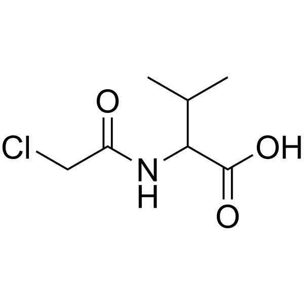 N-氯乙酰基-DL-缬氨酸结构式