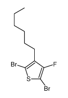 2,5-dibromo-3-fluoro-4-hexylthiophene Structure