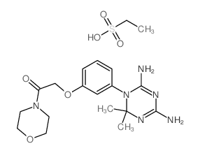 2-[3-(4,6-diamino-2,2-dimethyl-1,3,5-triazin-1-yl)phenoxy]-1-morpholin-4-yl-ethanone; ethanesulfonic acid Structure