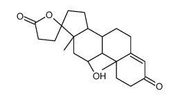 3'-(3-oxo-11 beta,17-dihydroxy-4-androstene-17 alpha- yl)propionic acid lactone结构式
