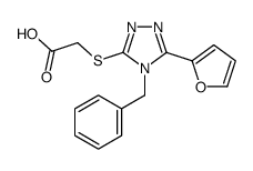 {[4-Benzyl-5-(2-furyl)-4H-1,2,4-triazol-3-yl]sulfanyl}acetic acid Structure