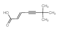 (E)-6,6-二甲基-2-庚烯-4-炔酸结构式