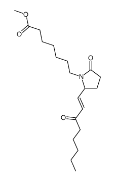 1-(6-Methoxycarbonylhexyl)-5-(3-oxo-oct-1(E)-enyl)-2-pyrrolidinon Structure