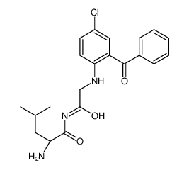 (2S)-2-amino-N-[2-(2-benzoyl-4-chloroanilino)acetyl]-4-methylpentanamide结构式