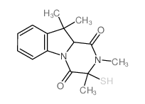 2,3,10,10-tetramethyl-3-sulfanyl-10aH-pyrazino[1,2-a]indole-1,4-dione结构式