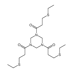 1-[3,5-bis(3-ethylsulfanylpropanoyl)-1,3,5-triazinan-1-yl]-3-ethylsulfanylpropan-1-one Structure