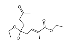 5,5-(ethylenedioxy)-8-carbethoxy-8-methyl-7(E)-nonen-2-one结构式